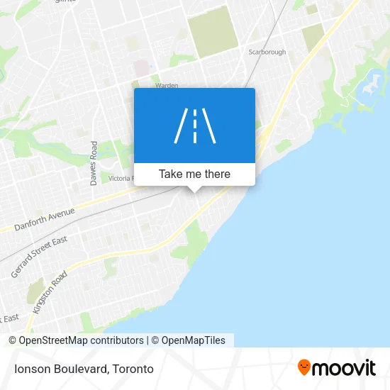 Ionson Boulevard map