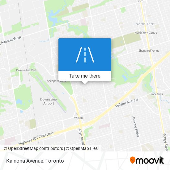 Kainona Avenue map