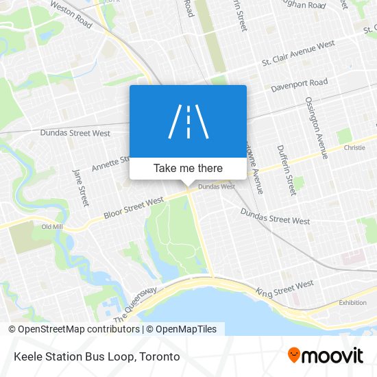 Keele Station Bus Loop map