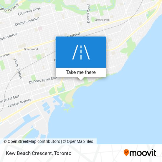 Kew Beach Crescent map