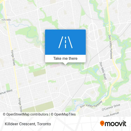 Killdeer Crescent map