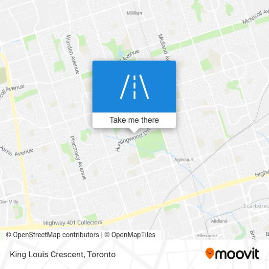 King Louis Crescent map