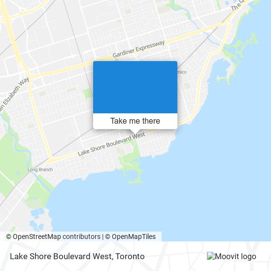 Lake Shore Boulevard West map
