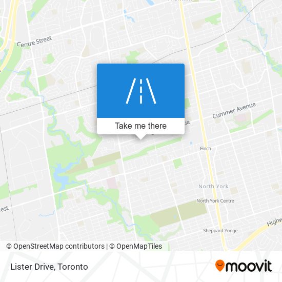 Lister Drive map