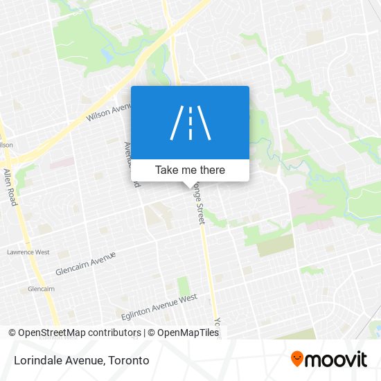 Lorindale Avenue map