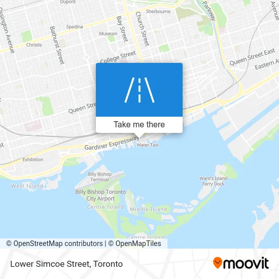 Lower Simcoe Street map