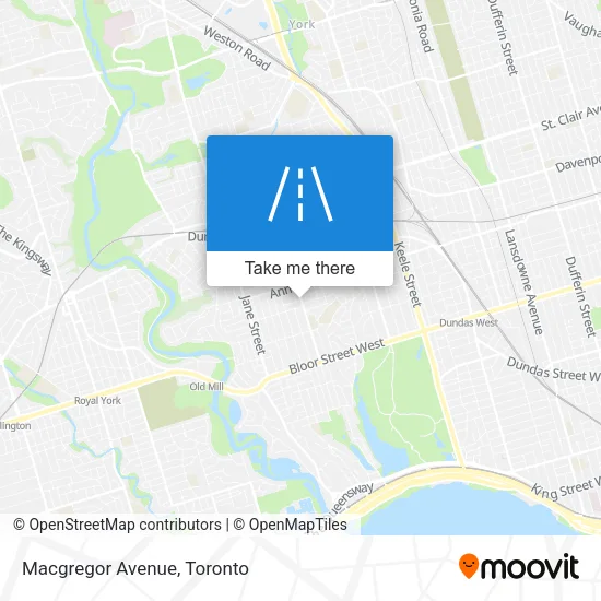Macgregor Avenue map