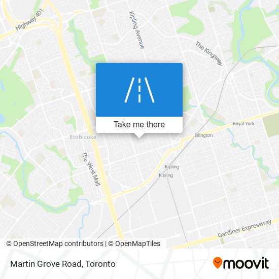 Martin Grove Road map