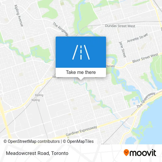 Meadowcrest Road map