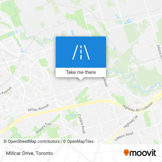 Millcar Drive map