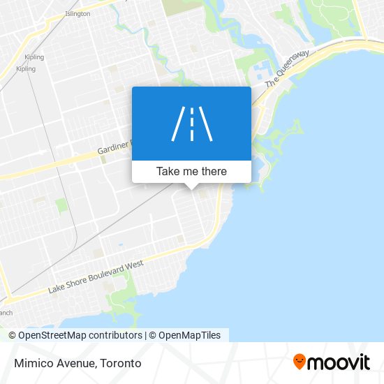 Mimico Avenue map