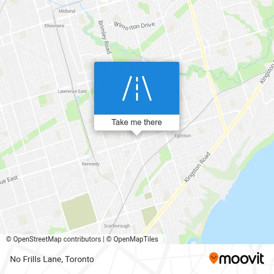 No Frills Lane map