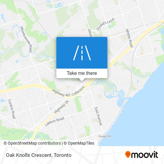 Oak Knolls Crescent map