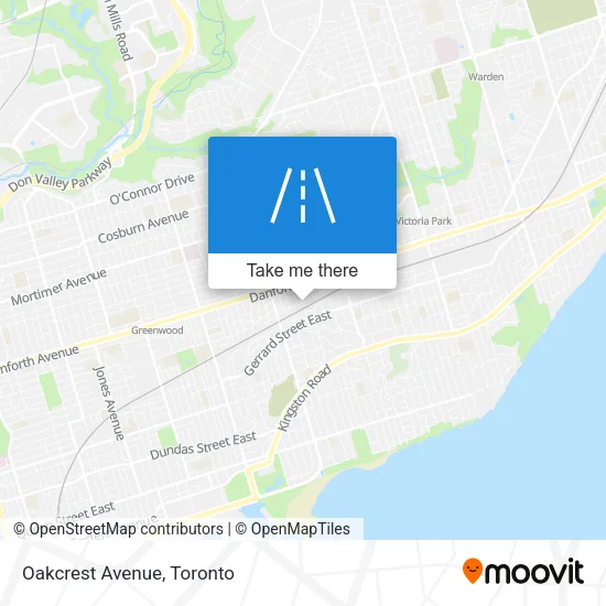 Oakcrest Avenue map