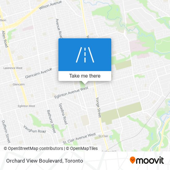 Orchard View Boulevard map