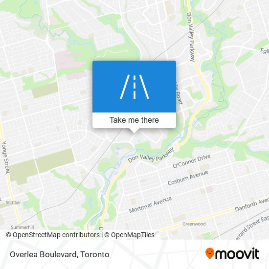 Overlea Boulevard map