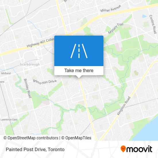 Painted Post Drive map