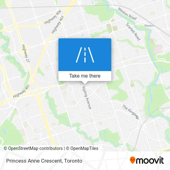 Princess Anne Crescent map