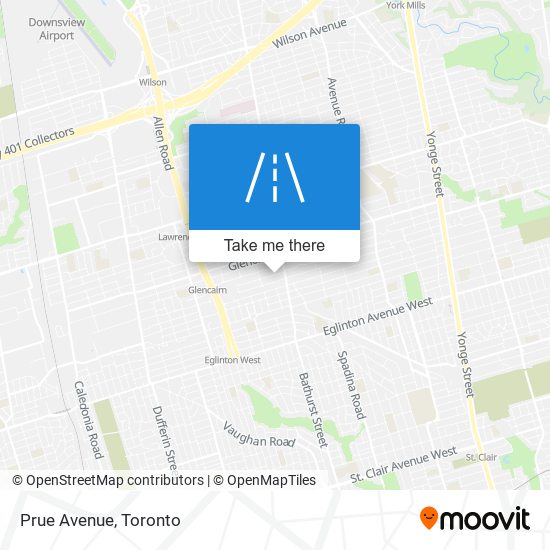 Prue Avenue map