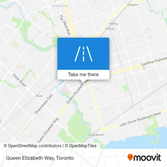 Queen Elizabeth Way map