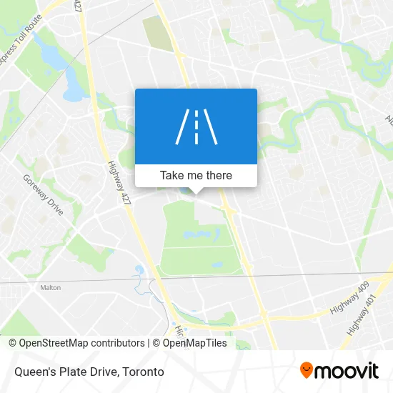 Queen's Plate Drive map