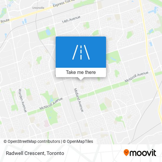 Radwell Crescent map