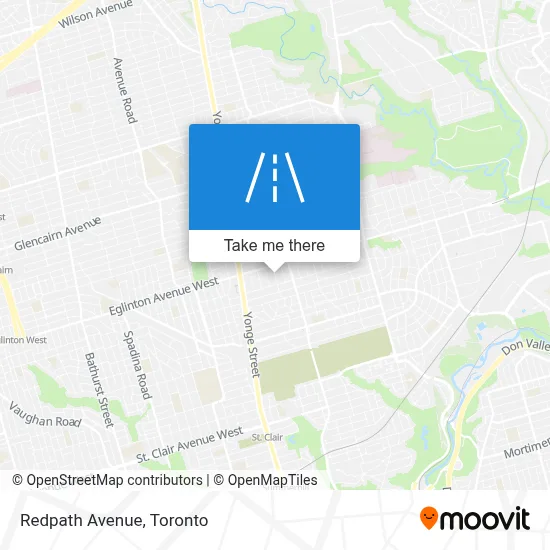 Redpath Avenue map