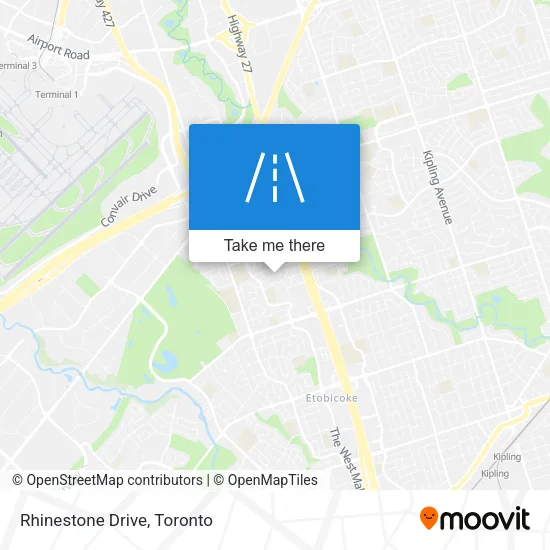 Rhinestone Drive map
