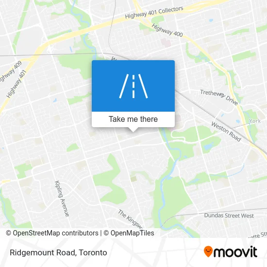 Ridgemount Road map