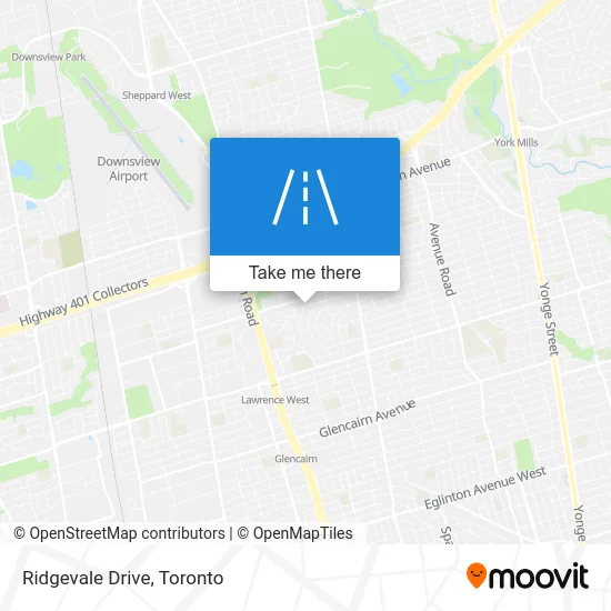 Ridgevale Drive map