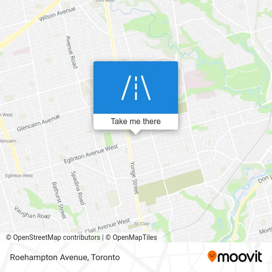 Roehampton Avenue map