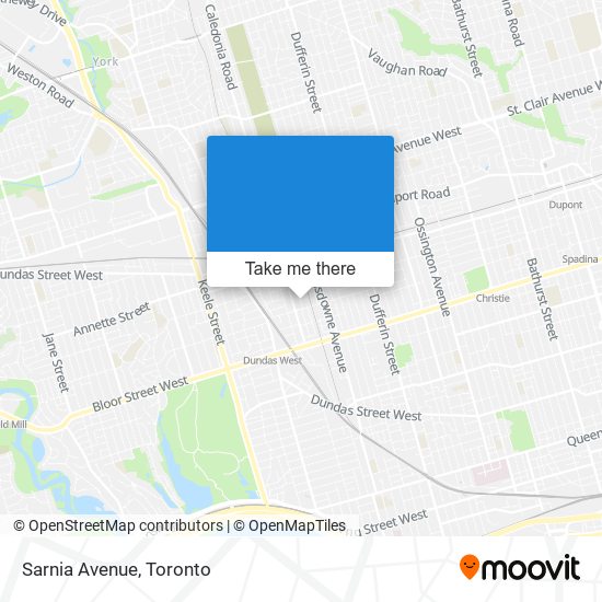 Sarnia Avenue map