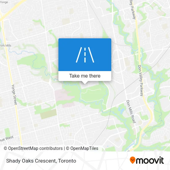 Shady Oaks Crescent map