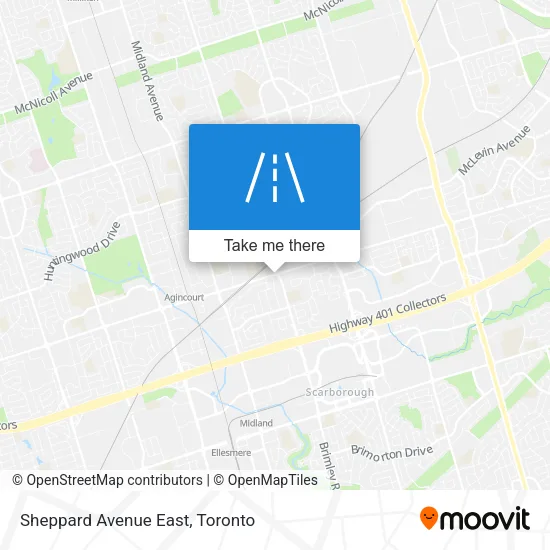 Sheppard Avenue East map