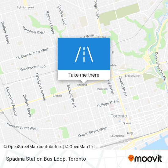 Spadina Station Bus Loop map