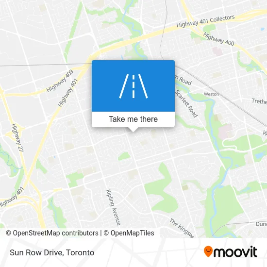 Sun Row Drive map