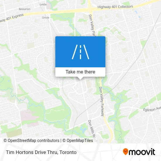 Tim Hortons Drive Thru map