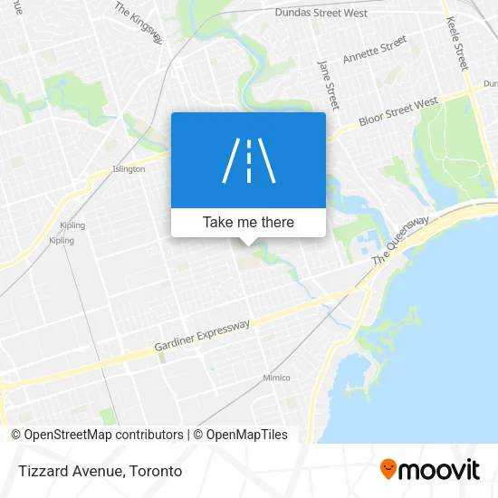 Tizzard Avenue map
