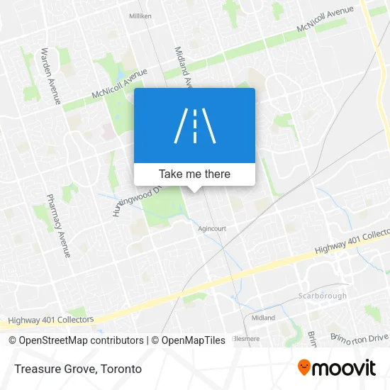 Treasure Grove map