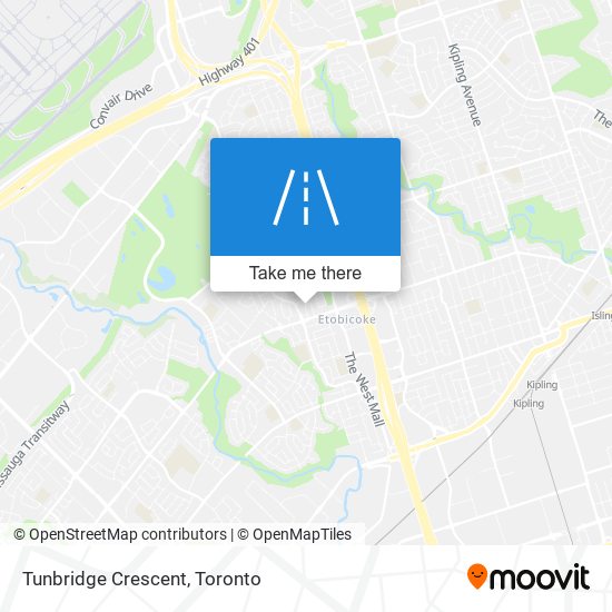 Tunbridge Crescent map