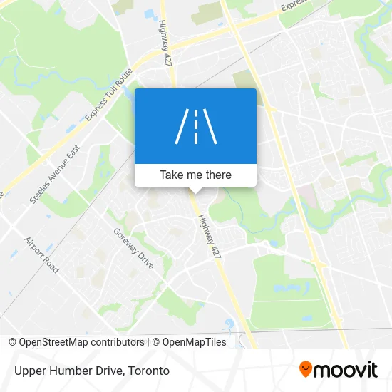 Upper Humber Drive map