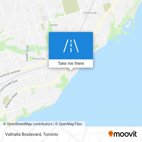 Valhalla Boulevard map