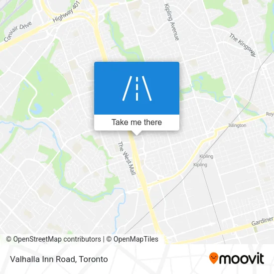Valhalla Inn Road map