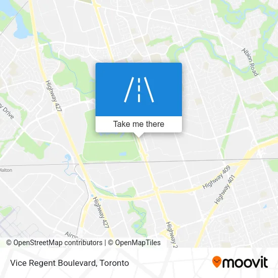 Vice Regent Boulevard map