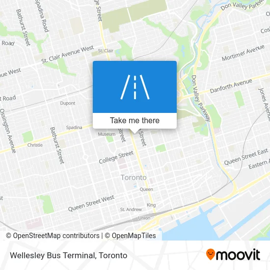 Wellesley Bus Terminal map