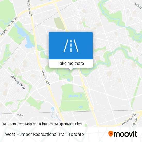 West Humber Recreational Trail map