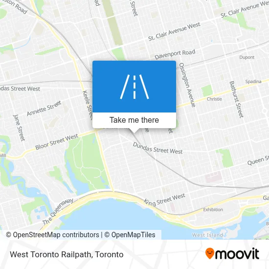 West Toronto Railpath map