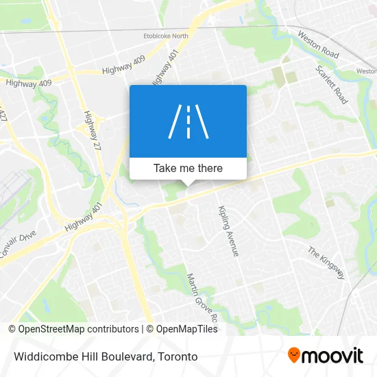 Widdicombe Hill Boulevard map