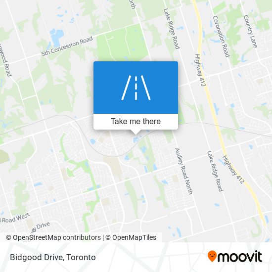 Bidgood Drive map