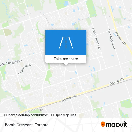 Booth Crescent map